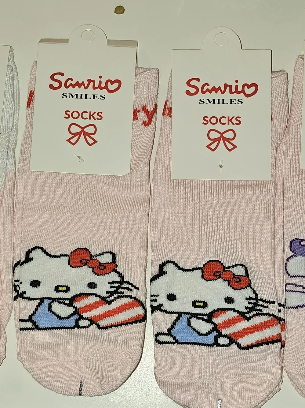 Kids Pink Hello Kitty Socks. Set Of 4
